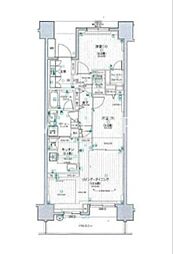 日神パレステージ小田急相模原フロント 2LDKの間取図画像
