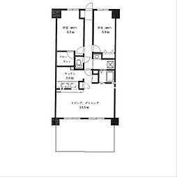 カルム・ドゥ町田 2LDKの間取図画像