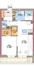 GRANNVERDIO 1LDKの間取図画像