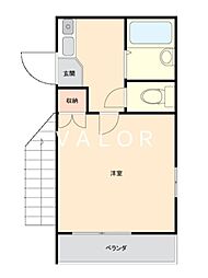 Campanella小田急相模原3 1Kの間取図画像