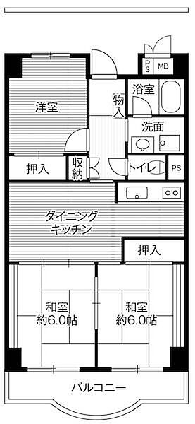 ビレッジハウス芝浦タワー1号棟 0411｜東京都港区海岸３丁目(賃貸マンション3DK・4階・60.58㎡)の写真 その2