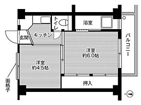 ビレッジハウス宝地2号棟 0105 ｜ 新潟県長岡市希望が丘１丁目510-7（賃貸マンション2K・1階・28.98㎡） その2