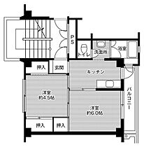 ビレッジハウス川岸2号棟 0505 ｜ 長野県岡谷市川岸東４丁目13-17（賃貸マンション2K・5階・33.54㎡） その1