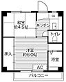 ビレッジハウス東大橋2号棟1階3.0万円