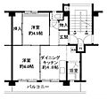 鳴滝団地11号棟1階2.7万円