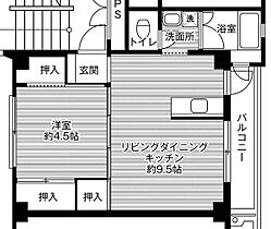 ビレッジハウス米田1号棟 0501 ｜ 鳥取県倉吉市米田町204（賃貸マンション1LDK・5階・33.54㎡） その2