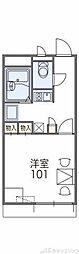 レオパレスマンゲシア 1Kの間取図画像