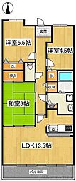 ライオンズマンション水無瀬弐番館 3LDKの間取図画像