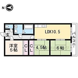 サンヴェール高槻 3LDKの間取図画像