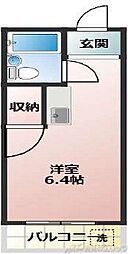 シティーハイツ淡路 ワンルームの間取図画像
