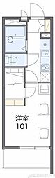 レオパレス南高浜 1Kの間取図画像
