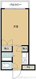 ギャレ豊津 1Kの間取図画像