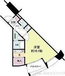 フォレステージュ江坂垂水町 ワンルームの間取図画像