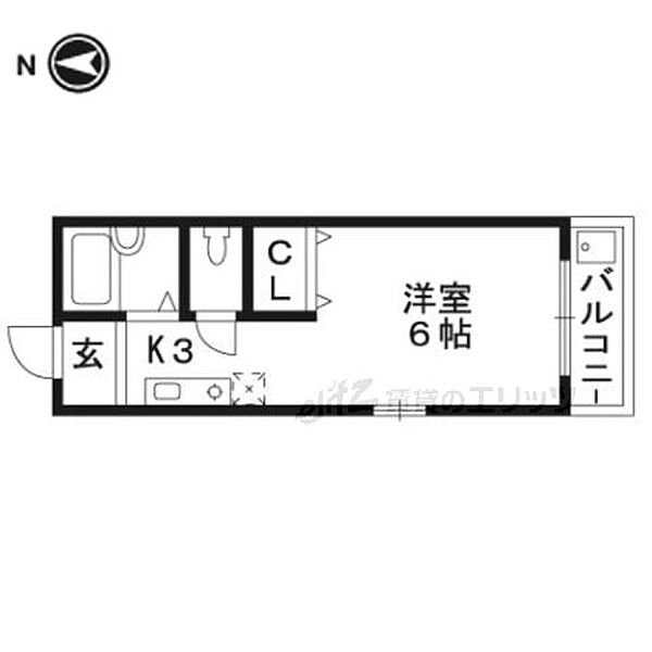 プチコスモ茨木 201｜大阪府茨木市竹橋町(賃貸マンション1R・2階・20.00㎡)の写真 その2