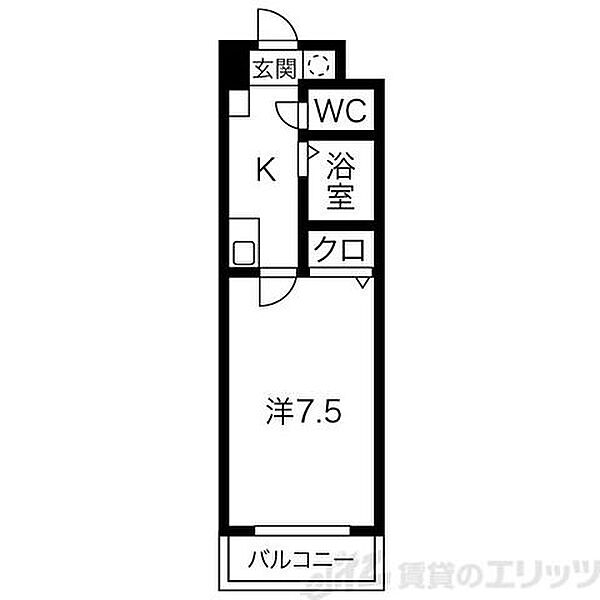 ベルメゾン上山手 303｜大阪府吹田市上山手町(賃貸マンション1K・3階・22.03㎡)の写真 その2