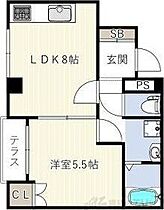 フローライト豊里II 103 ｜ 大阪府大阪市東淀川区豊里５丁目18-7（賃貸マンション1LDK・1階・36.00㎡） その2