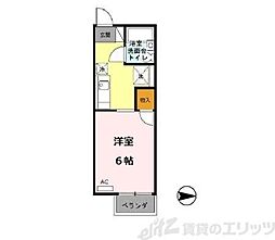 ジュネス阪本 1Kの間取図画像