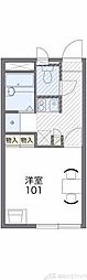 レオパレス滝の華 1Kの間取図画像