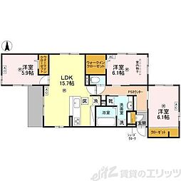 クラシスト泉町 3LDKの間取図画像