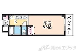 ラ・エスポワール 1Kの間取図画像