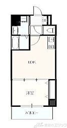 Halu江坂東 1LDKの間取図画像
