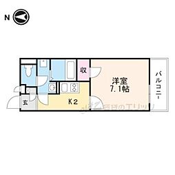セントコージア上牧 1Kの間取図画像