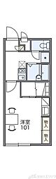 レオパレスBELISTA鳥飼 1Kの間取図画像