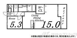 ハイツ寿見礼 1LDKの間取図画像