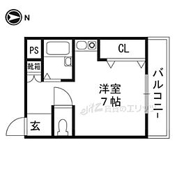 アンフィニィ・橋の内3 1Kの間取図画像