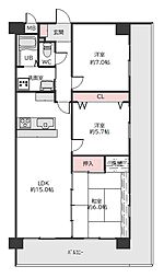 グランドパレス君影 3LDKの間取図画像