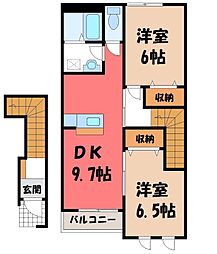 ユイット 2LDKの間取図画像