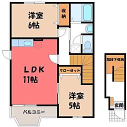 フレーズメゾンB 2LDKの間取図画像