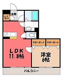 フローラ 1LDKの間取図画像