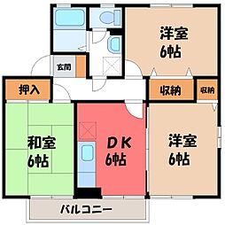 パークロイヤルB 3DKの間取図画像