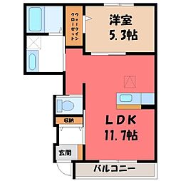 フェアリー・テール 1LDKの間取図画像
