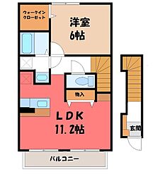ソルフィーF 1LDKの間取図画像