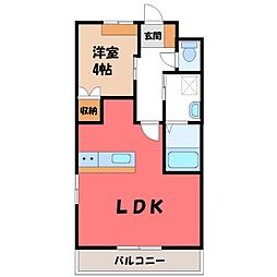 スリーズピュイ 1LDKの間取図画像