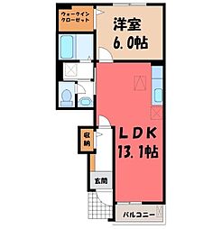 デスパシオ2B 1LDKの間取図画像
