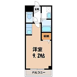 ランブラン ワンルームの間取図画像