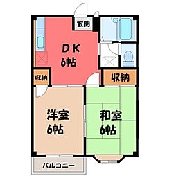 シティメゾン 2DKの間取図画像