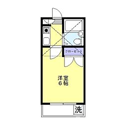 ローズハイツ朝霞 1Kの間取図画像