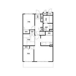 アルファステイツ舞鶴 3LDKの間取図画像