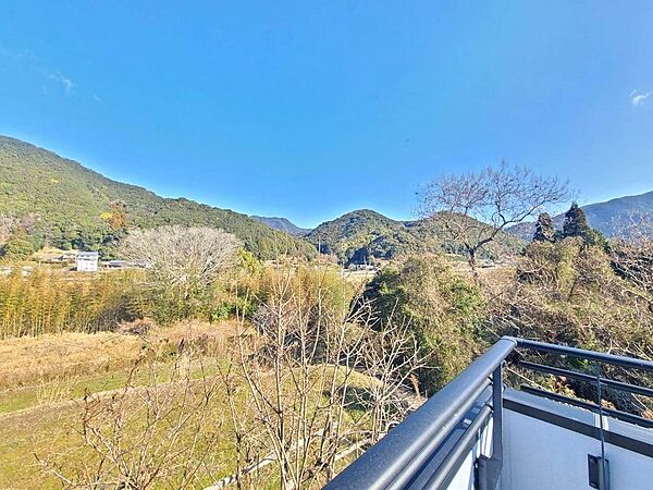 Beautiful mountainous landscape with colorful sky