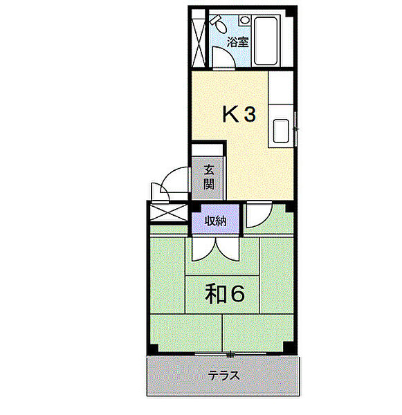 第2パークサイドハイツ 101｜大阪府寝屋川市池田北町(賃貸マンション1K・1階・24.42㎡)の写真 その2