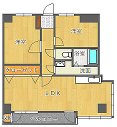 千里ニチゴマンション 2LDKの間取図画像