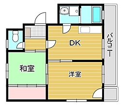 円山GREENHEIGHTS 2DKの間取図画像