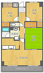 ヴィオラ千里 3LDKの間取図画像