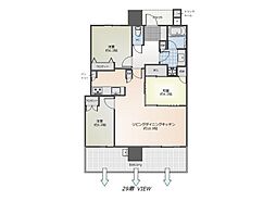 パークタワー南千里丘 3LDKの間取図画像