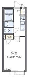 クレイノコルノ 1Kの間取図画像