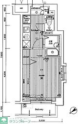 アヴィニティー上板橋 ワンルームの間取図画像